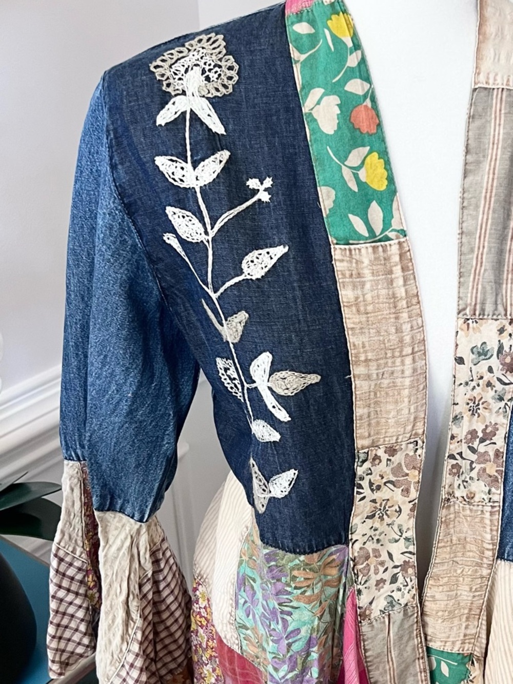 Flash Sale! NWT Young Threads Mixed Media Open Front Kimono/Jacket - Size S - Picture 2 of 15